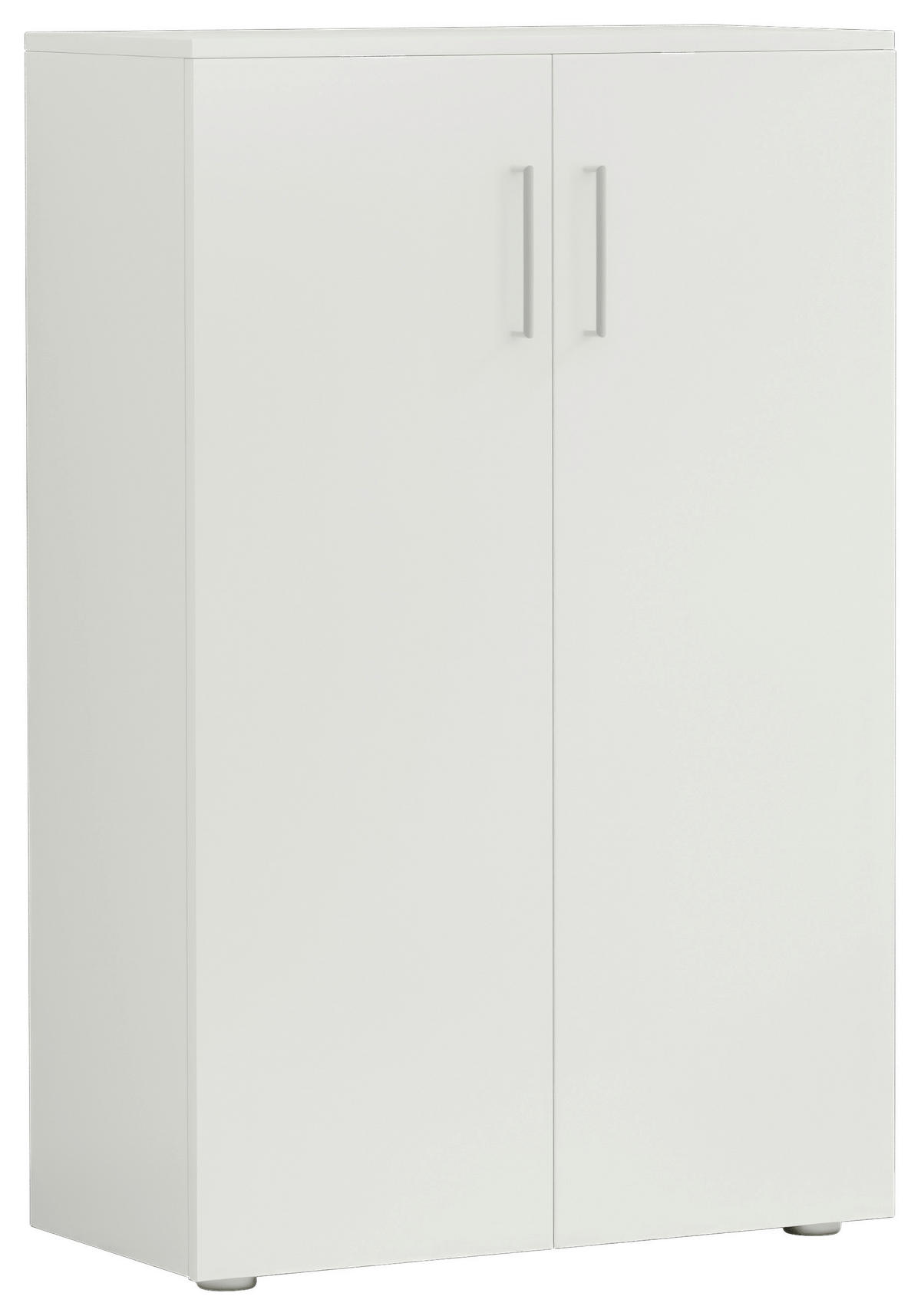 SCHUHSCHRANK 80/120/38 cm  - Weiss/Silberfarben, Basics, Holzwerkstoff/Kunststoff (80/120/38cm) - Moderano