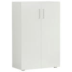 SCHUHSCHRANK  in 80/120/38 cm  - Silberfarben/Weiß, Basics, Holzwerkstoff/Kunststoff (80/120/38cm) - Moderano