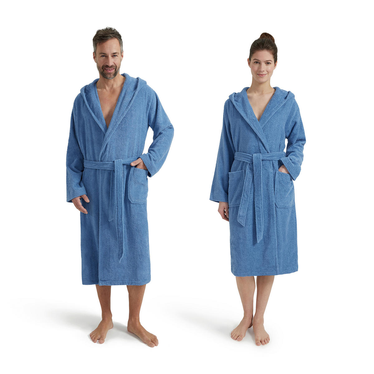 BADEMANTEL L Unisex  - Blau, Basics, Textil (Lnull) - Moeve