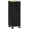 MIDISCHRANK 30,3/88,1/32,6 cm  - Eichefarben/Schwarz, MODERN, Holzwerkstoff/Kunststoff (30,3/88,1/32,6cm) - Stylife