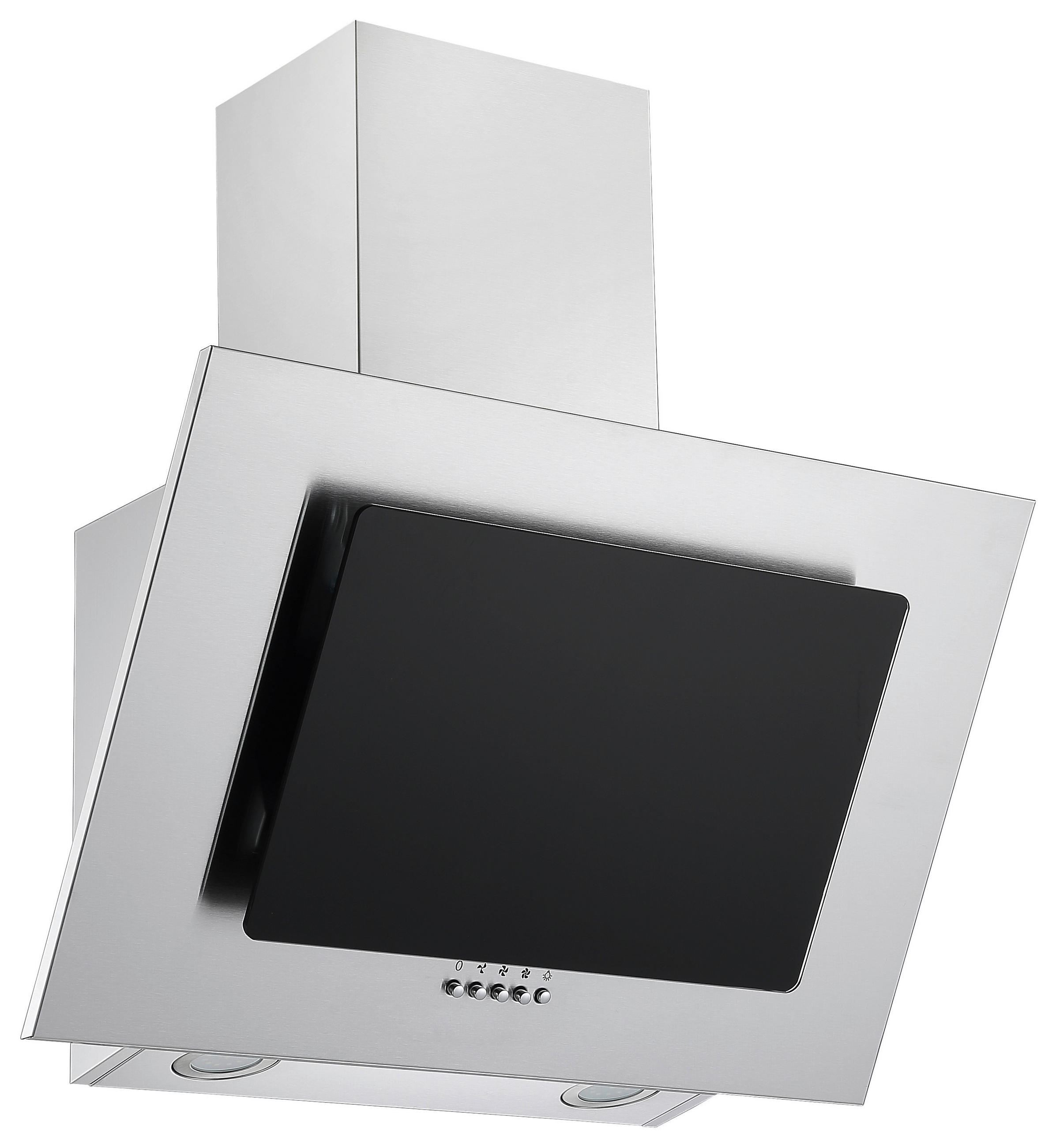 DUNSTABZUGSHAUBE CH2060SBM  - Edelstahlfarben/Schwarz, Trend, Glas/Metall (60/74,3-102,3/31,3cm) - Respekta