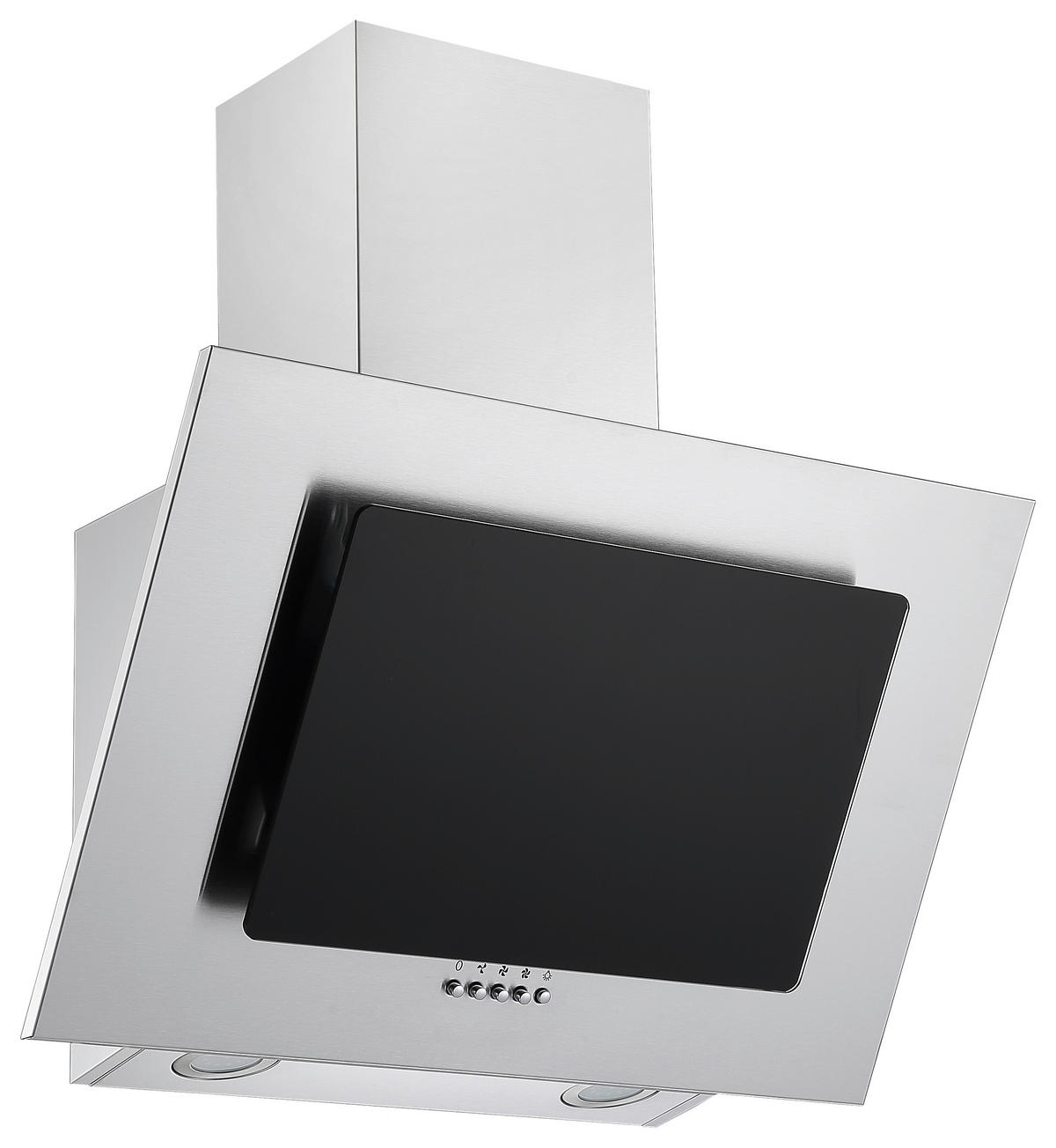 FLÄKTKÅPA CH2060SBM  - stålfärgad/svart, Trend, metall/glas (60/74,3-102,3/31,3cm) - Respekta