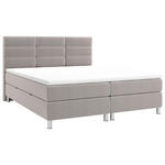 BOXBETT  in Grau  - Chromfarben/Grau, KONVENTIONELL, Textil/Metall (160/200cm) - Carryhome