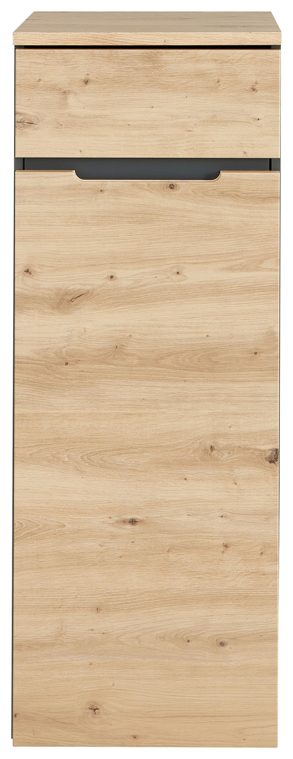 IRATTARTÓ SZEKRÉNY - grafitszürke/Artisan tölgy, Modern, faalapú anyag (45/122/38cm) - Voleo