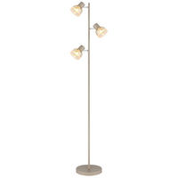 STEHLEUCHTE Kairo 25/23/154 cm  - Sandfarben/Schwarz, Design, Glas/Kunststoff (25/23/154cm) - Globo