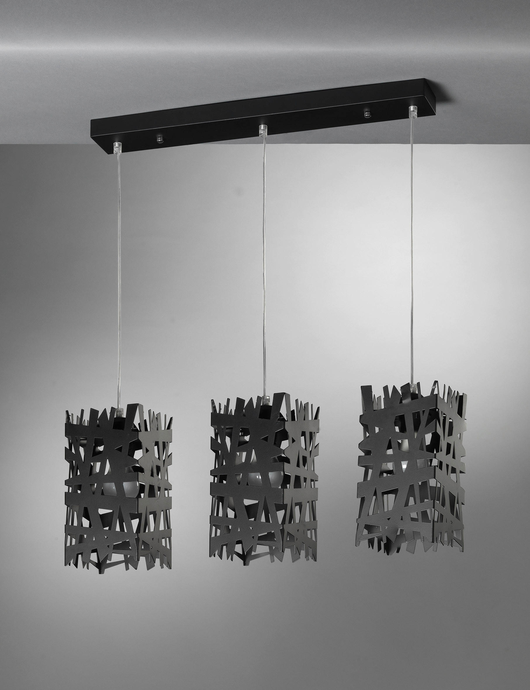 HÄNGELEUCHTE 55/100 cm   - Schwarz, Design, Metall (55/100cm)