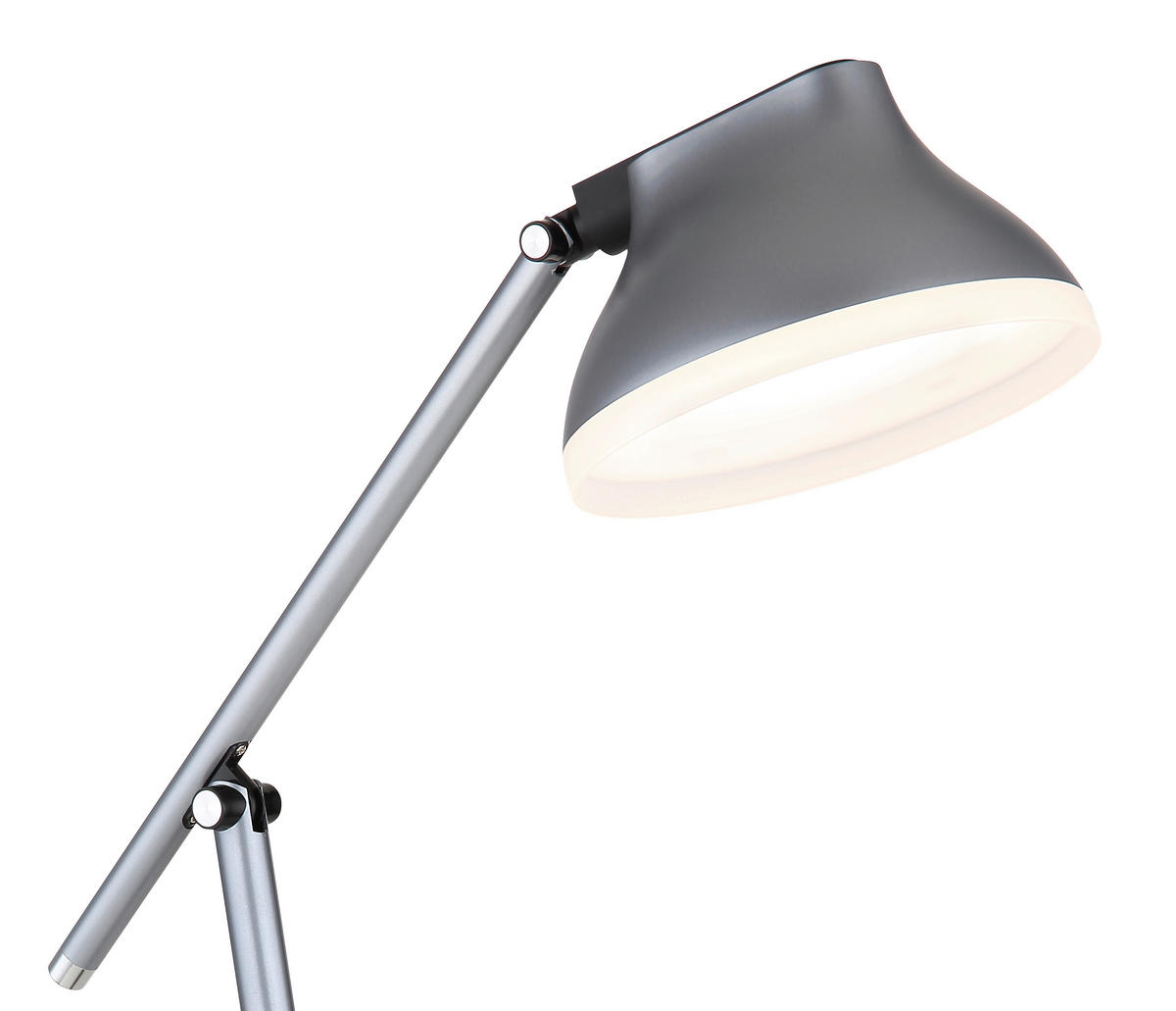 STOLNÍ LED LAMPA, dotykový stmívač, 43,2/17,8/75,8 cm - šedá/opál, Basics, kov/plast (43,2/17,8/75,8cm) - Globo