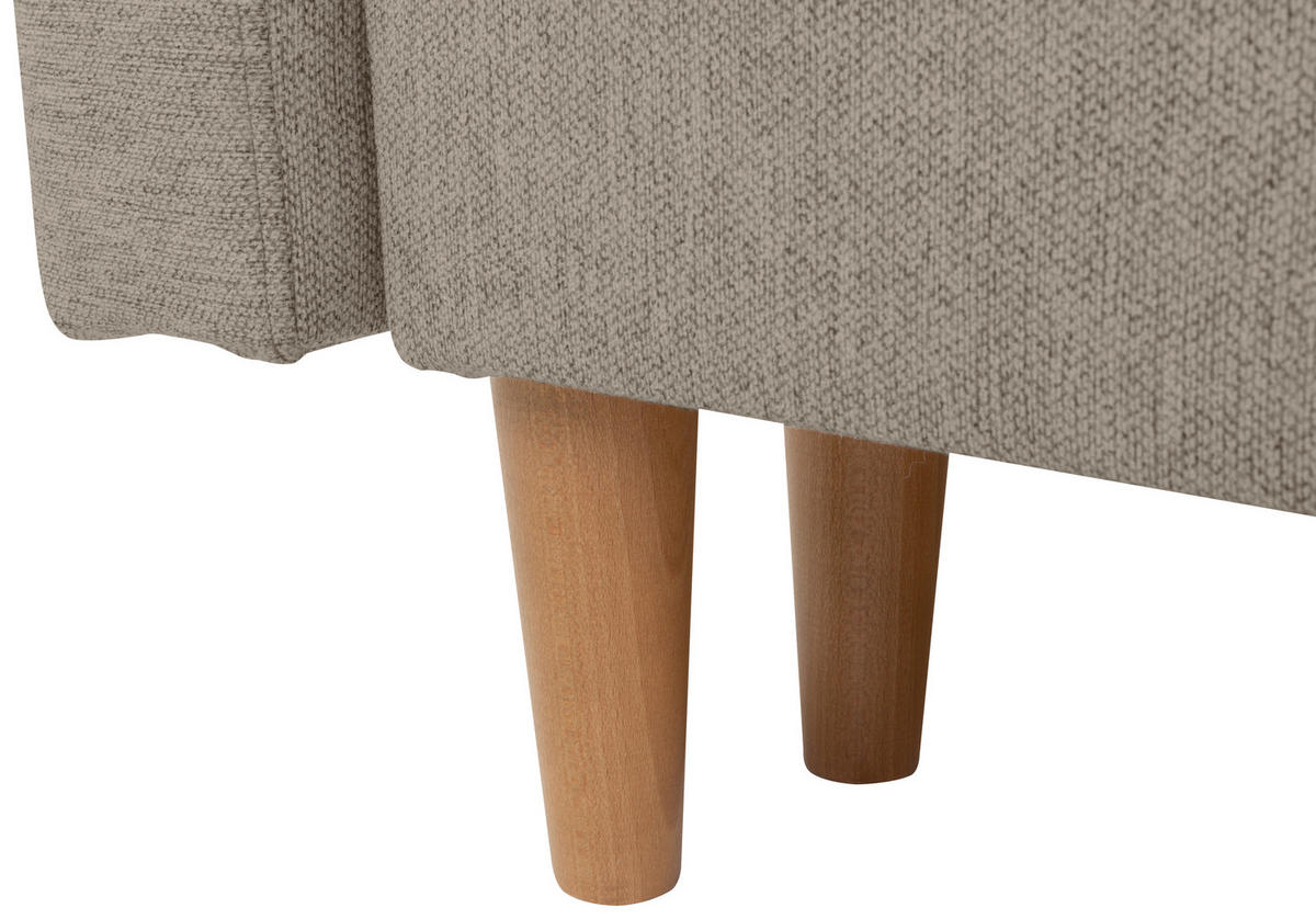 SCHLAFSOFA in Chenille Beige  - Beige/Eiche Wotan, Konventionell, Holz/Textil (222/93/99cm) - MID.YOU