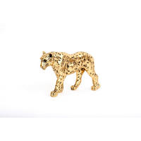 DEKORAČNÝ LEOPARD - zlatá, Basics, plast (27.5/6/14cm)