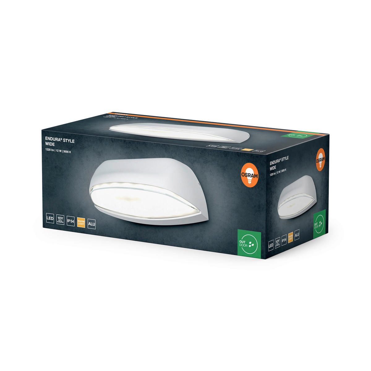 LED-AUßENLEUCHTE 8,6/21/9 cm   - Weiß, Basics, Kunststoff/Metall (8,6/21/9cm) - Osram