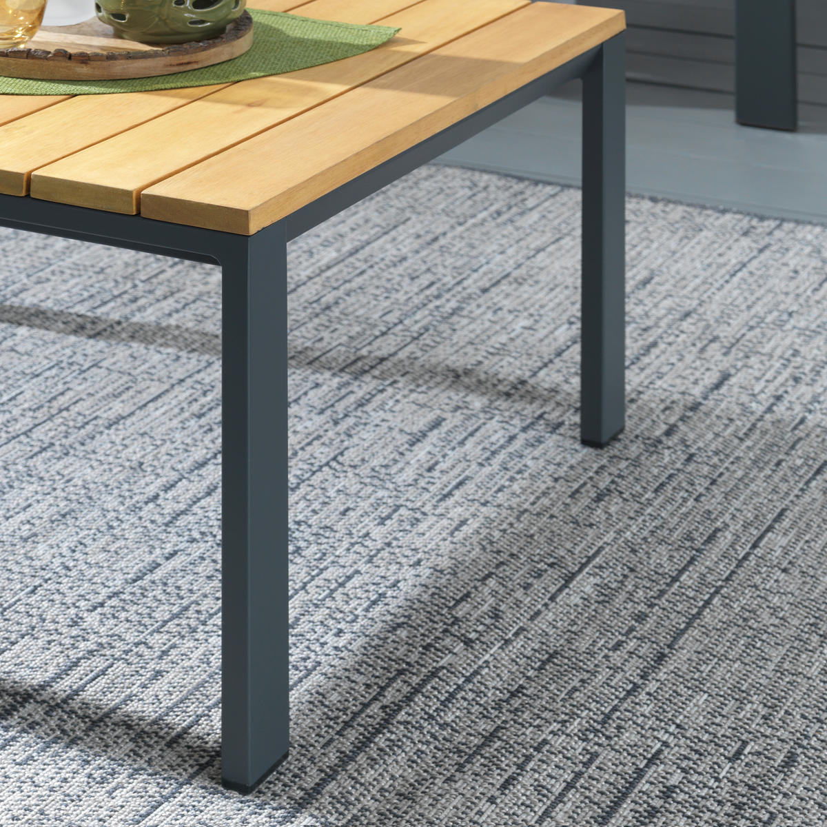 LOUNGETISCH 65/65/40 cm  - Anthrazit/Naturfarben, Design, Holz/Metall (65/65/40cm) - Ambia Garden