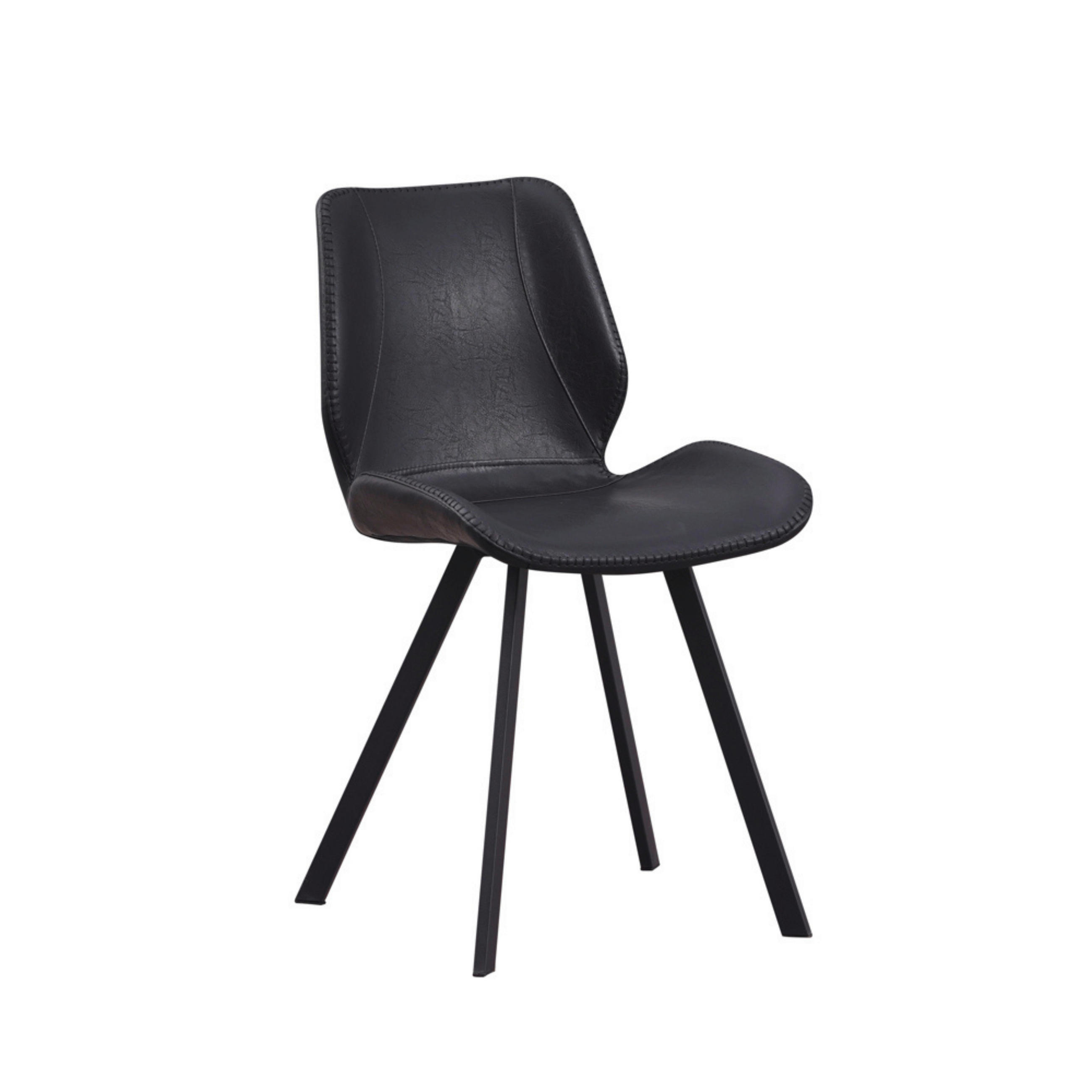 SADA STOLIČIEK 4 kus - čierna, Modern, kov/textil (44/80/55cm) - MID.YOU