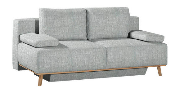 BOXSPRINGSOFA Carla  mit Stoffauswahl, Rücken echt Grau  - Grau, Design, Holz/Textil (203/97/107cm) - Dieter Knoll