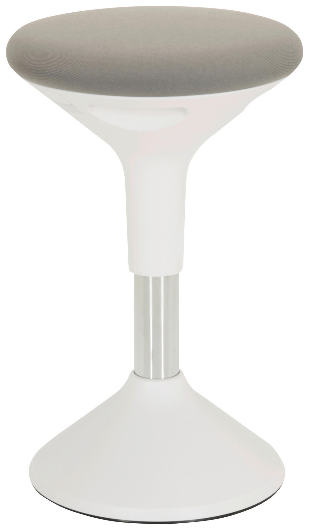 BÜROHOCKER Grau, Weiß  - Weiß/Grau, MODERN, Kunststoff/Textil (28/43/28cm) - MID.YOU