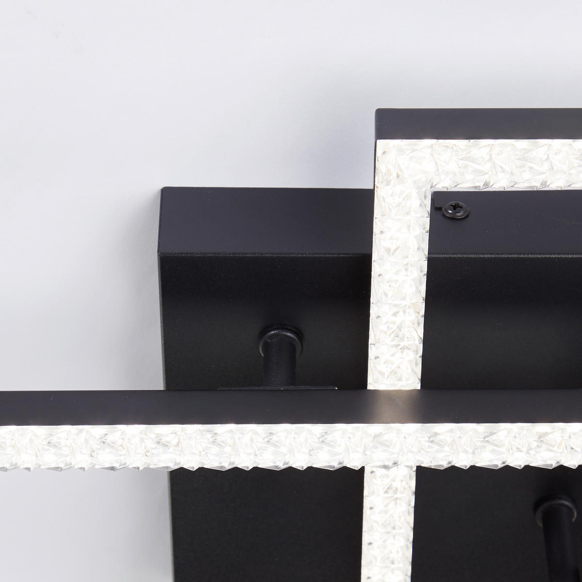 LED-DECKENLEUCHTE    46,5/46,5/10,2 cm  - Schwarz, Basics, Kunststoff/Metall (46,5/46,5/10,2cm) - Brilliant