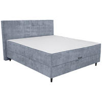 POSTEL BOXSPRING, tmavě šedá - černá/tmavě šedá, Moderní, dřevo/kompozitní dřevo (185/120/212cm) - Hom`in