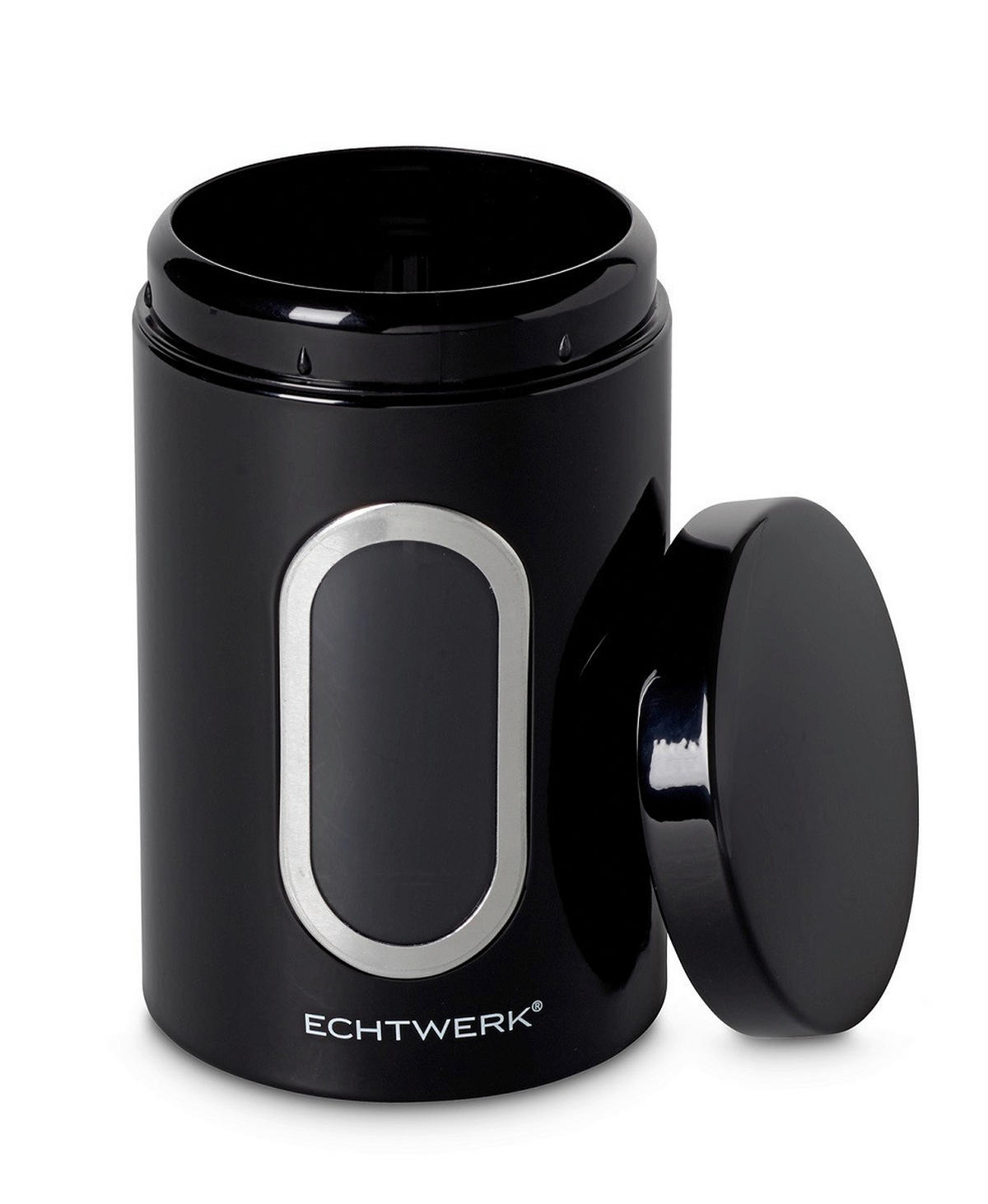 FÖRVARINGSBURK 1,4 l  - svart, Modern, metall (12/18/12cm) - Echtwerk