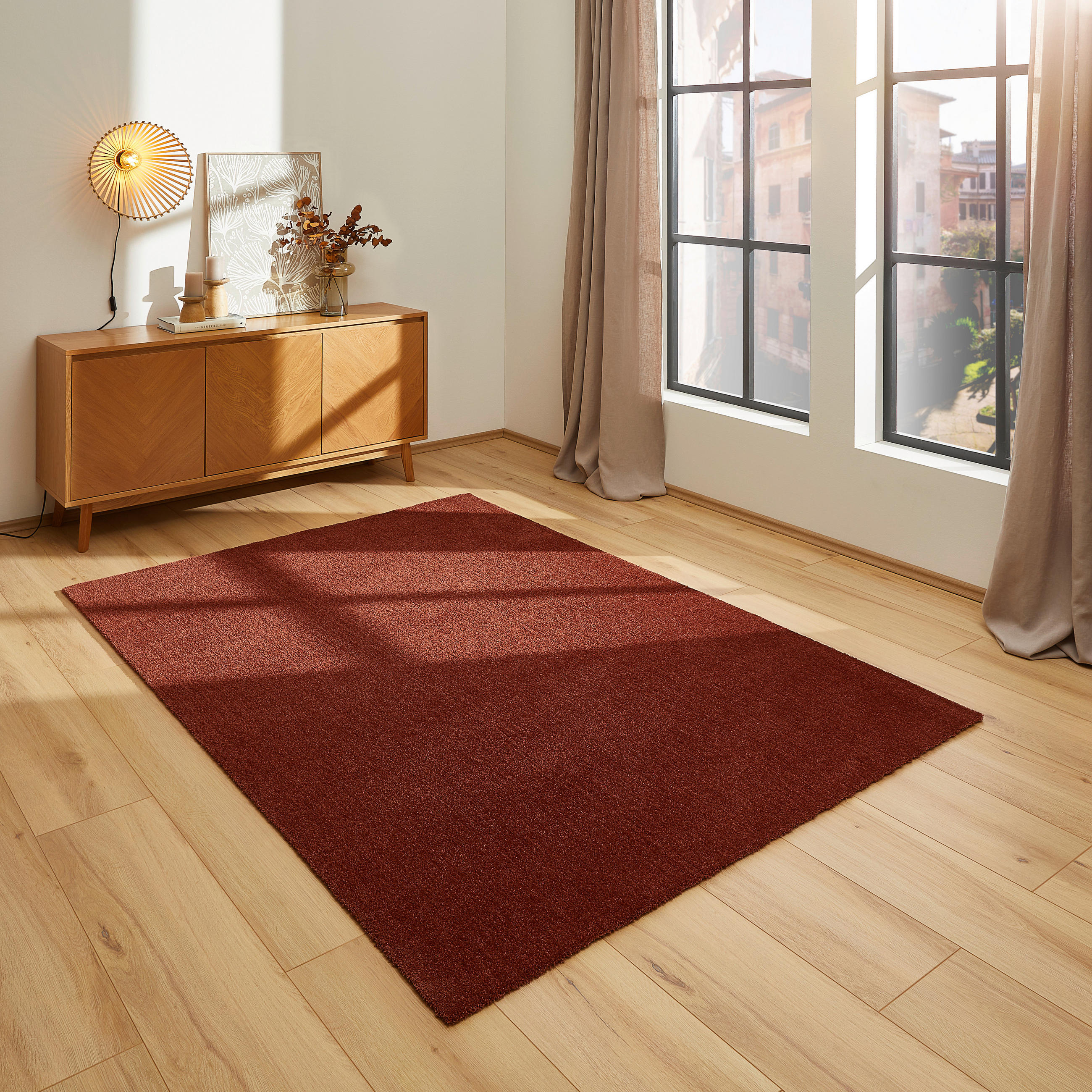 TEPPICH 160/230/1.1 cm  - Rostfarben, Basics, Kunststoff/Textil (160/230/1.1cm) - Novel