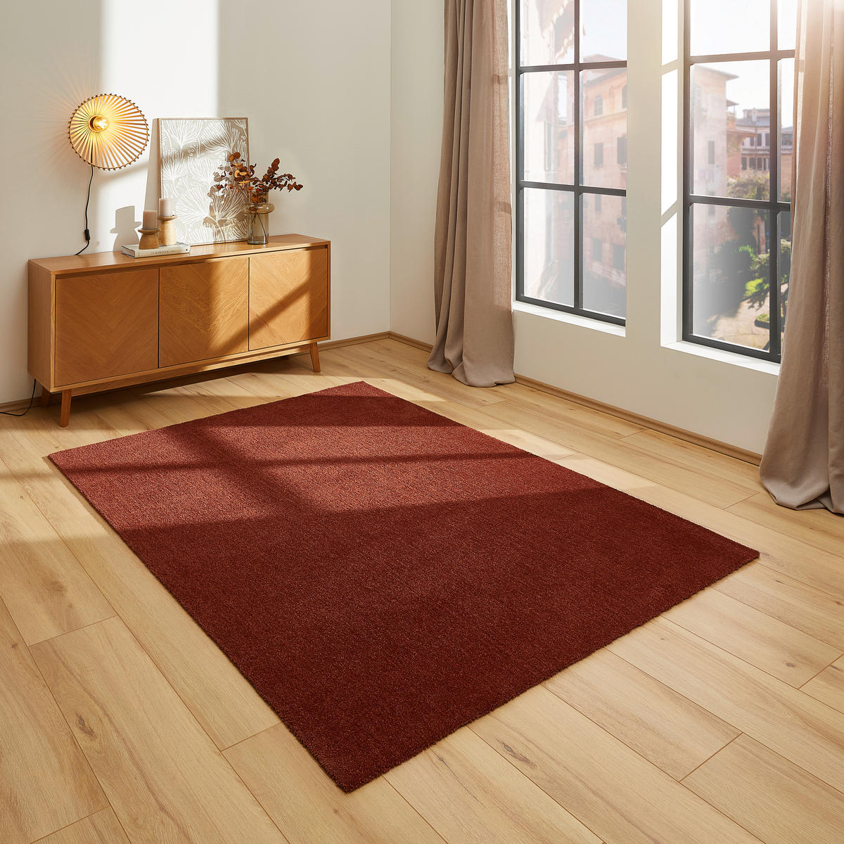 TEPPICH 160/230/1.1 cm Rostfarben  - Rostfarben, Basics, Kunststoff/Textil (160/230/1.1cm) - Novel