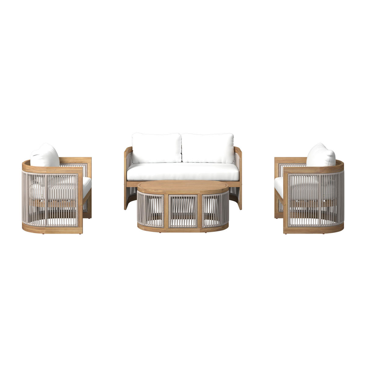 GARTENSET  - Beige/Akaziefarben, MODERN, Holz (132/64/70cm) - Ambia Garden