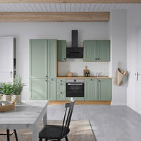 KÜCHENBLOCK 270 cm   in Eichefarben, Schilfgrün  - Schilfgrün/Eichefarben, MODERN, Holzwerkstoff/Metall (270cm) - Nobilia