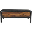 COUCHTISCH Mangoholz, Sheesham vollmassiv 120/60/40 cm rechteckig Braun, Naturfarben, Schwarz  - Schwarz/Braun, Design, Holz/Metall (120/60/40cm) - Ambia Home