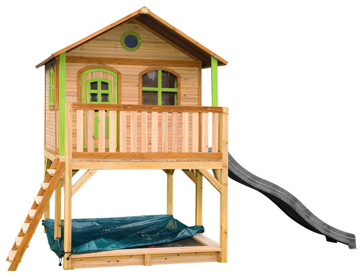 SPIELHAUS 432/293/212 cm  - Braun/Grau, KONVENTIONELL, Holz (432/293/212cm) - Ambia Garden