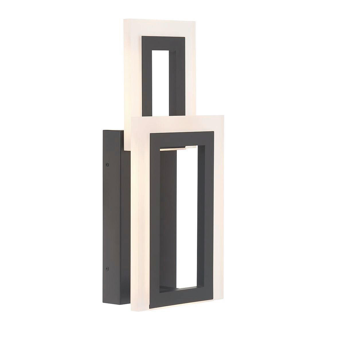 Elstead Lighting Led-Wandleuchte Eurofase Schwarz 17.6x40.6 cm