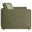 SOFA Webstoff Olivgrün  - Schwarz/Olivgrün, MODERN, Kunststoff/Textil (250/68/104cm) - Xora