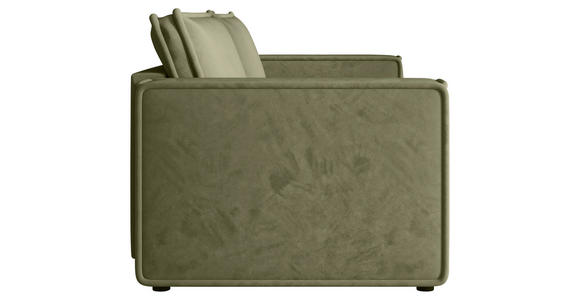 SOFA Webstoff Olivgrün  - Schwarz/Olivgrün, MODERN, Kunststoff/Textil (250/68/104cm) - Xora