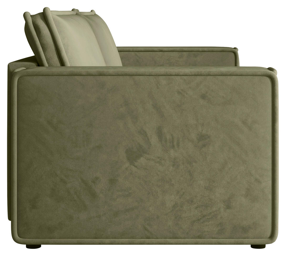 SOFA Webstoff Olivgrün  - Schwarz/Olivgrün, MODERN, Kunststoff/Textil (250/68/104cm) - Xora