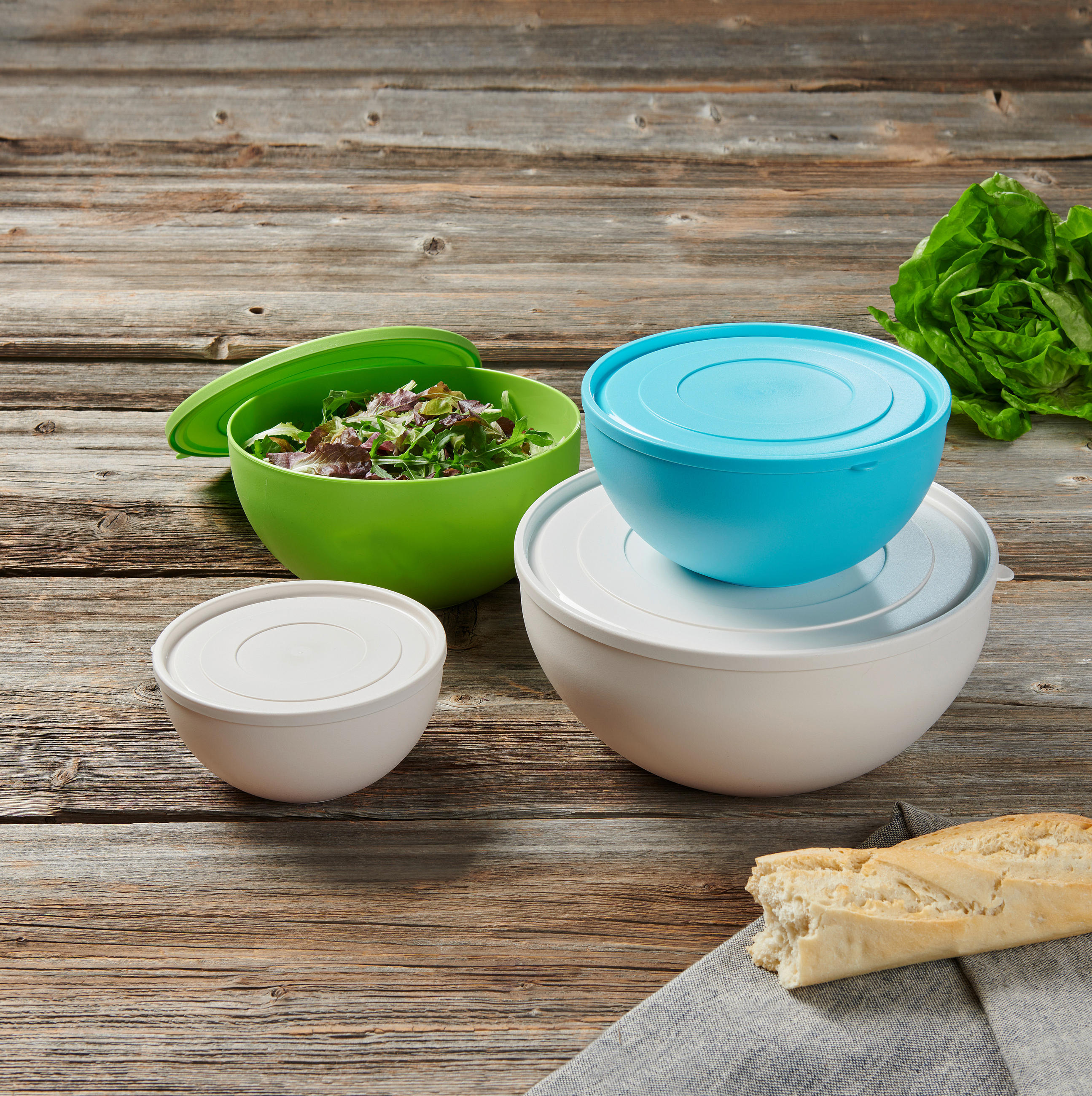 FÖRVARINGSBURKAR SET 4 delar  - grön/turkos, Basics, plast - Homeware Profession.