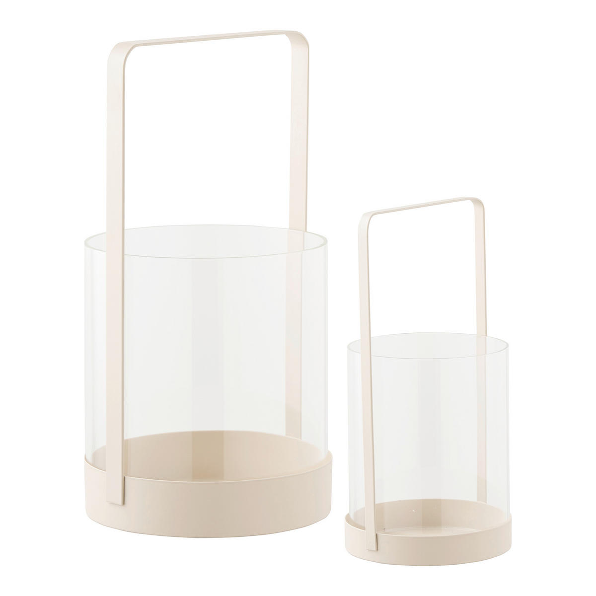 WINDLICHTSET - Beige, Basics, Glas/Metall