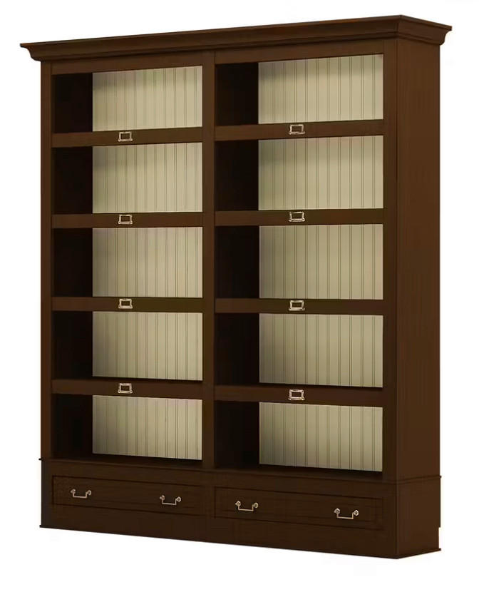 BÜCHERWAND Pinie massiv Creme, Nussbaumfarben  - Nussbaumfarben/Creme, LIFESTYLE, Holz/Metall (214/238,5/46,5cm) - Livetastic