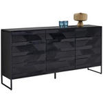 SIDEBOARD Schwarz  175/86/40 cm  - Schwarz, Trend, Holz/Metall (175/86/40cm) - Ambia Home