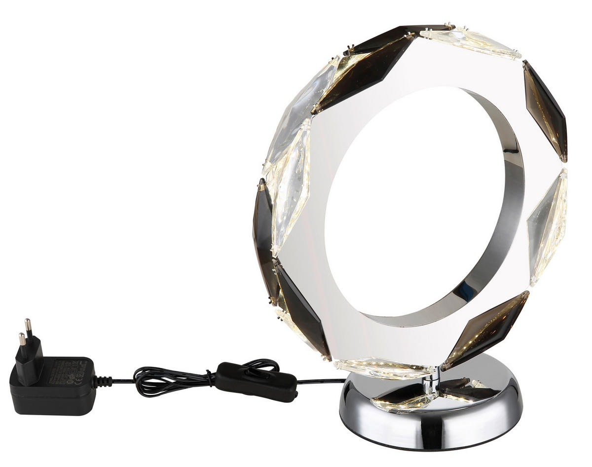 NAMIZNA LED-SVETILKA     24/13/27 cm          - barve kroma/prozorno, Design, kovina/umetna masa (24/13/27cm) - Globo