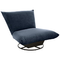 RELAXSESSEL Bouclé    - Schwarz/Dunkelblau, Design, Textil/Metall (100/78/96cm) - Livetastic