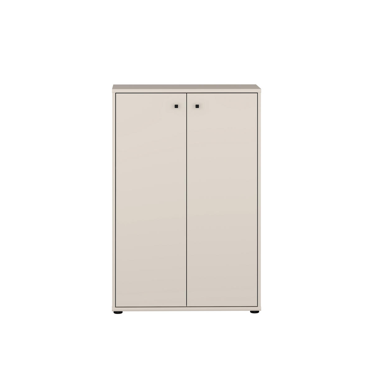 KOMMODE , 73,7/111,1/34,8 cm,  - Sandfarben/Schwarz, Design, Holzwerkstoff/Kunststoff (73,7/111,1/34,8cm)