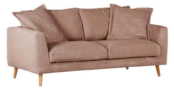 2,5-SITZER Amaro Cord Altrosa  - Altrosa/Naturfarben, ROMANTIK / LANDHAUS, Holz/Textil (195/69/100cm) - Landscape