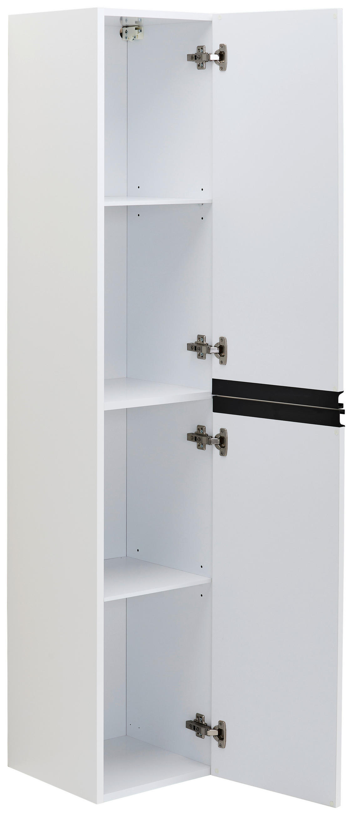 HOCHSCHRANK 41/180/41 cm  - Schwarz/Weiß, MODERN, Holzwerkstoff/Metall (41/180/41cm) - MID.YOU