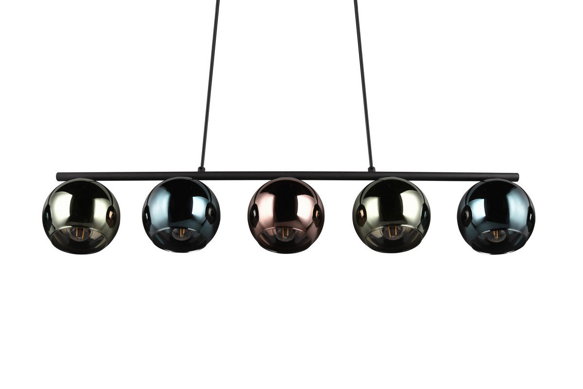 PENDELLEUCHTE Sheldon 83/13/150 cm   - Blau/Multicolor, Design, Glas/Metall (83/13/150cm)
