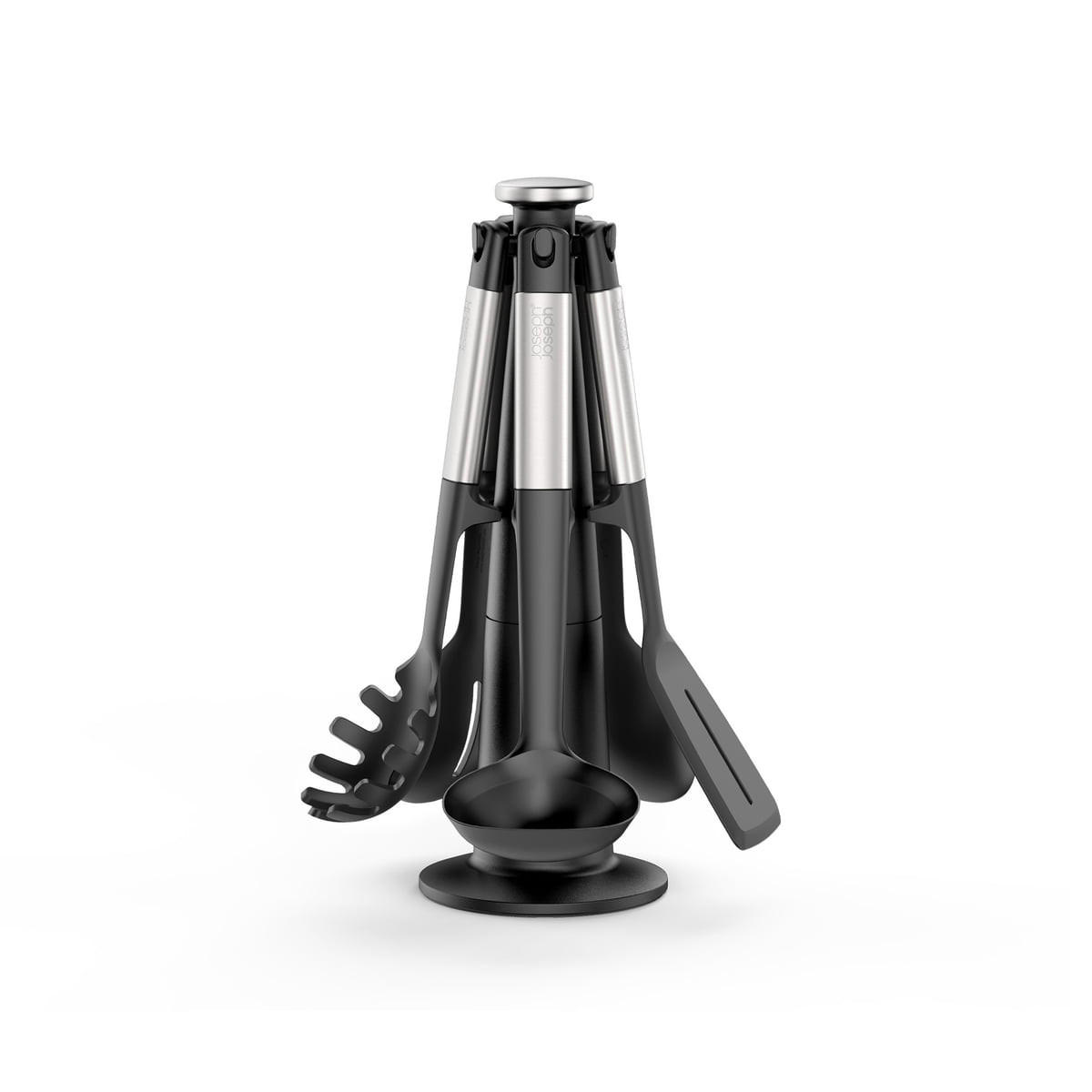 SET KUHINJSKOG PRIBORA - boja nerđajućeg čelika/crna, Osnovno, metal/plastika (23/35/23cm) - Joseph Joseph