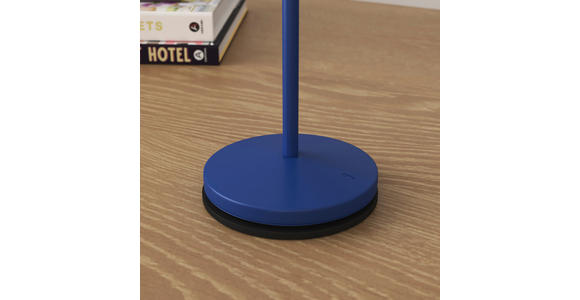 AKKU-TISCHLEUCHTE 11/30 cm  - Blau/Schwarz, Trend, Kunststoff/Metall (11/30cm) - Novel