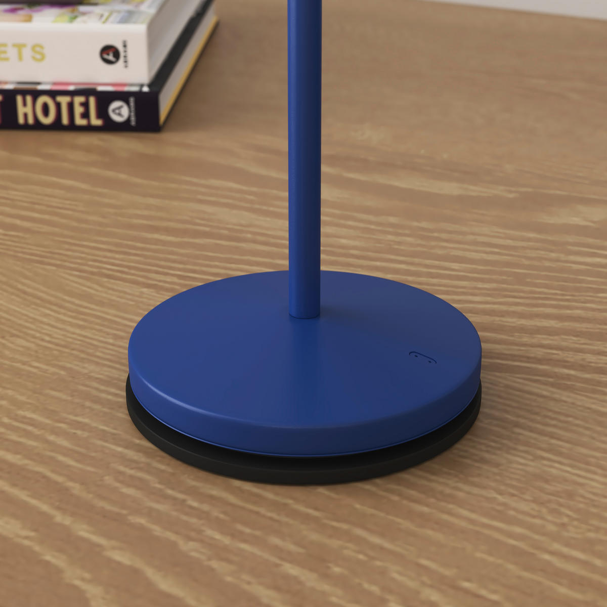 AKKU-TISCHLEUCHTE 11/30 cm  - Blau/Schwarz, Trend, Kunststoff/Metall (11/30cm) - Novel