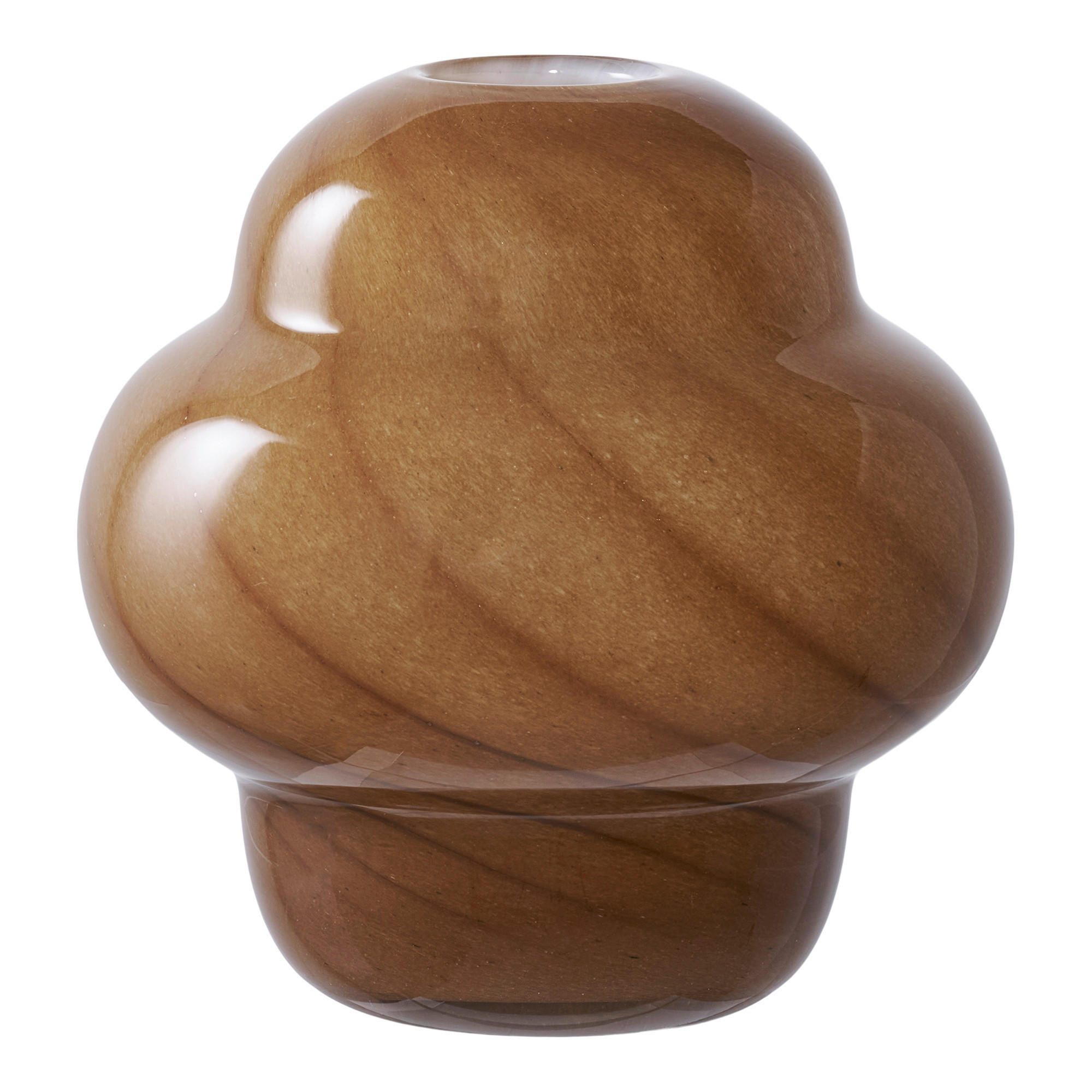 VASE  - Braun, Design, Glas (16.5cm)