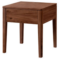 NACHTSCHRANK 43/48/43 cm Nussbaum massiv  - Nussbaumfarben, Design, Holz (43/48/43cm) - Hasena