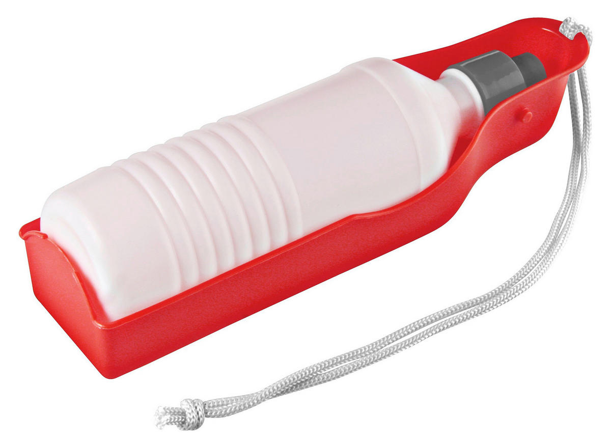 HUNDE-TRINKFLASCHE - Rot/Grau, KONVENTIONELL, Kunststoff (0,5cm) - Fackelmann