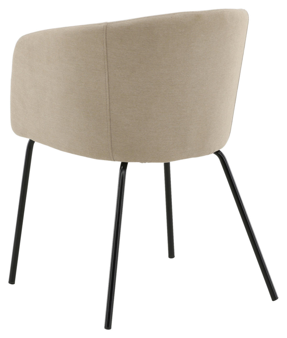 STUHL Samt Schwarz, Beige  - Beige/Schwarz, Design, Holz/Kunststoff (55/78/55cm) - Livetastic