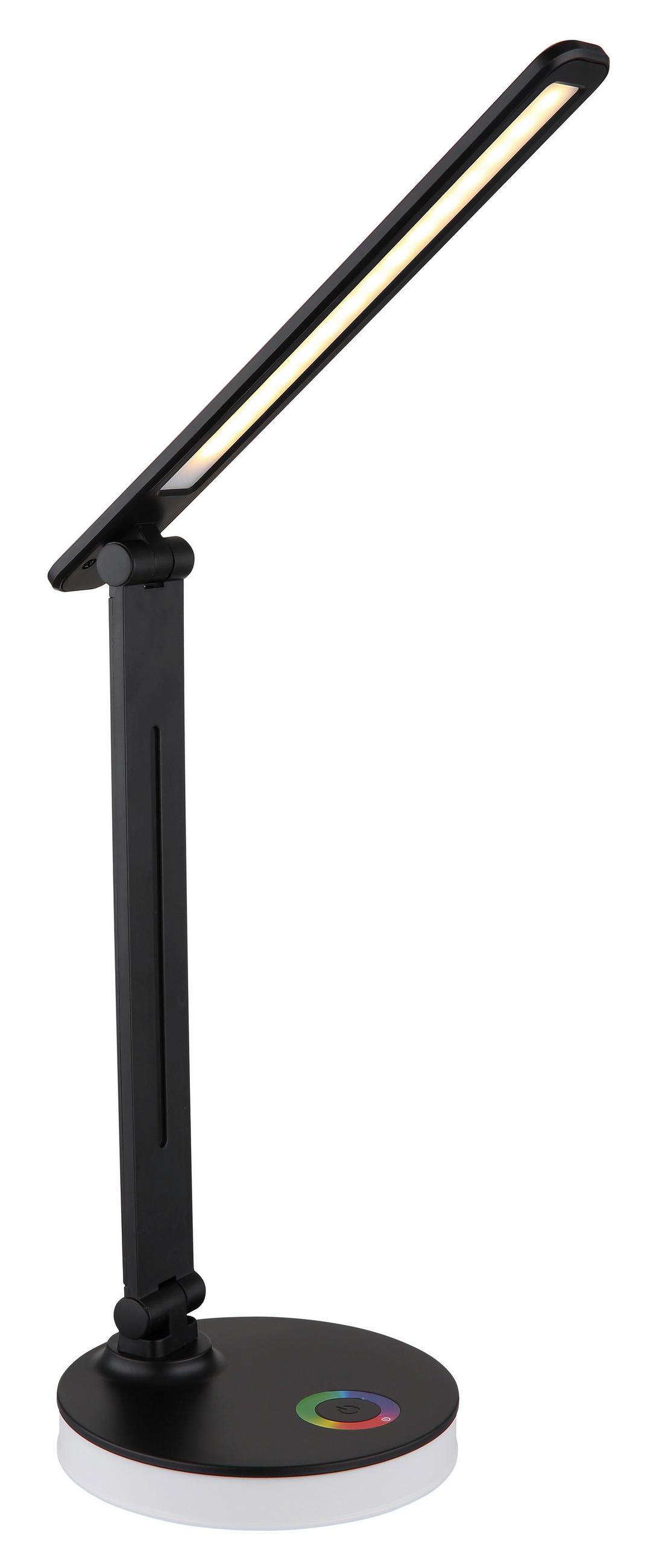 LED-SCHREIBTISCHLEUCHTE - Opal/Schwarz, Design, Kunststoff (28/15/50cm) - Globo