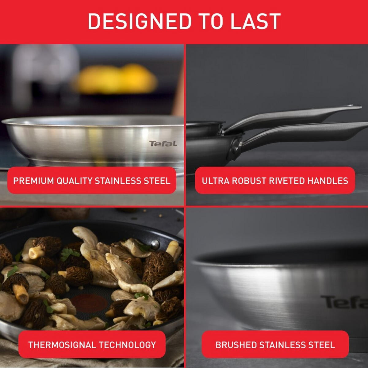 PANNA   24 cm  - aluminiumfärg/svart, Design, metall (24cm) - Tefal